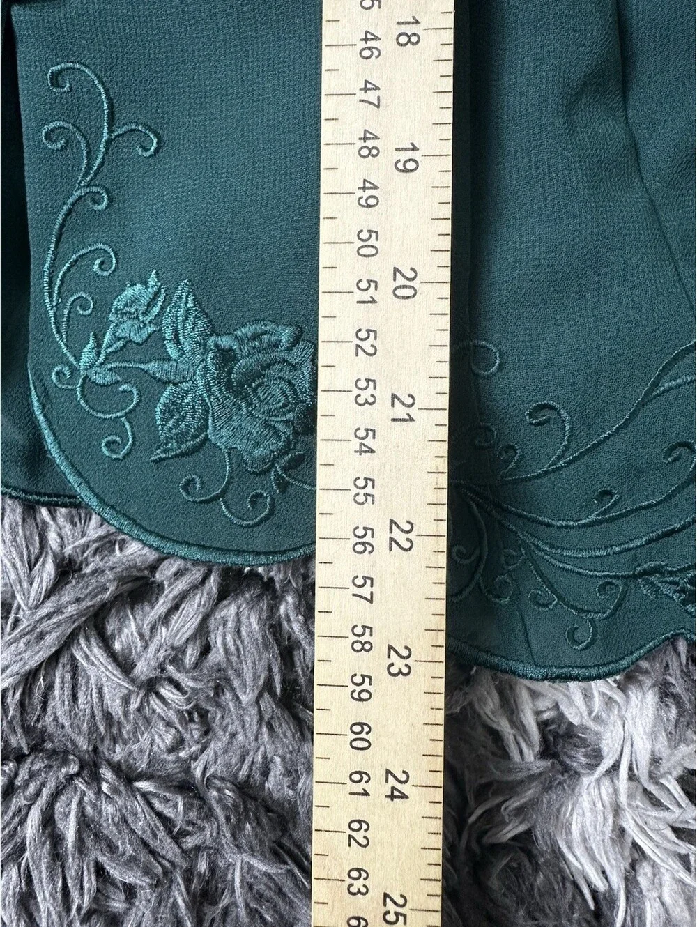 NWT Plaza South Green Blazer Jacket Womens 18 Embroidered Floral Edge 2000s